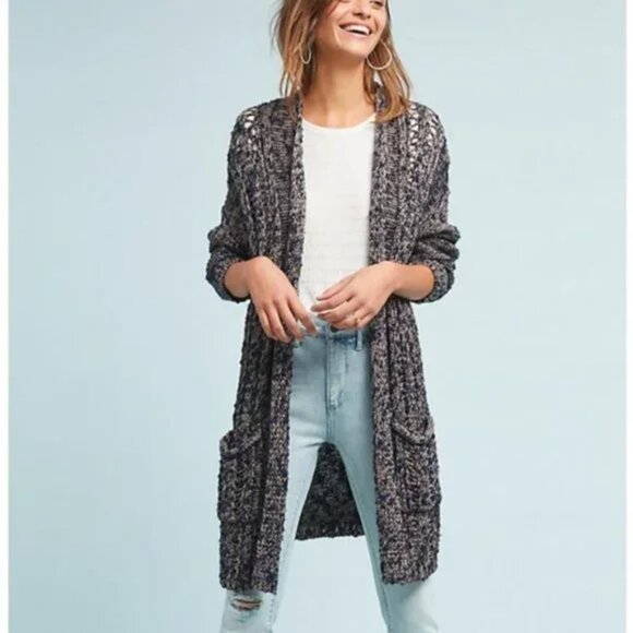 Akemi‎ + Kin (Anthropologie) Longline Cardigan Sweater Size M Slouchy Cozy - Picture 1 of 12